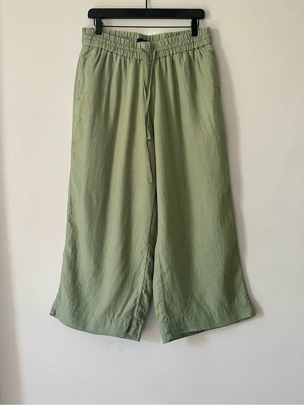 J. Crew Olive Green Linen Crop Pants